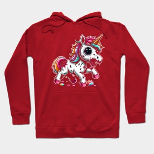 Zombie Unicorn Fantasy Art unocorns lover cute and scary Hoodie